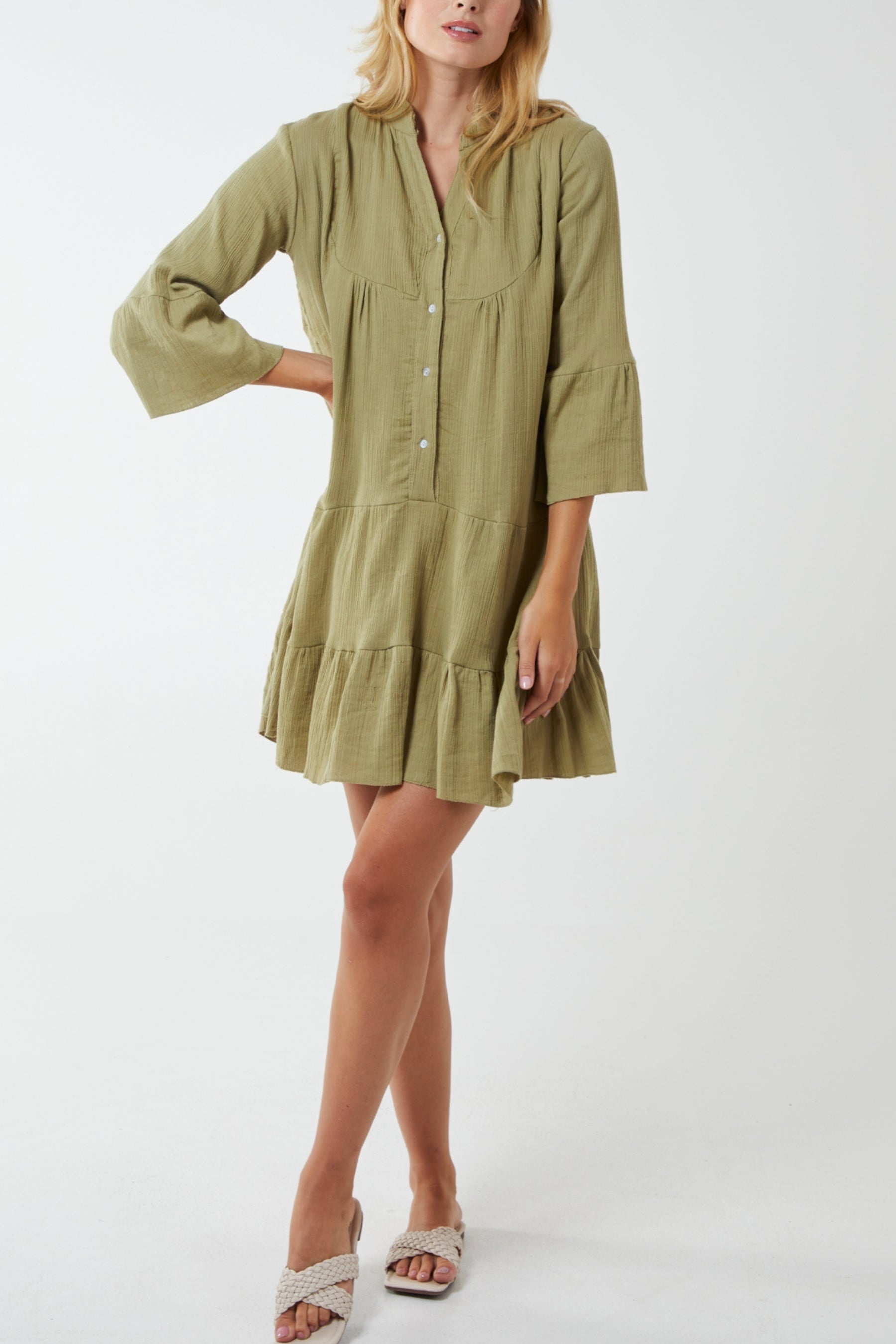 Oversized Smock Shirt Dress