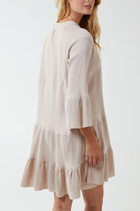 Oversized Smock Shirt Dress