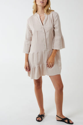 Oversized Smock Shirt Dress