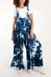 Tie Dye Wide Leg V-Neck Jumpsuit