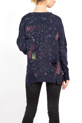 Splatter Distressed Jumper