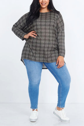 Curve Check Batwing Top