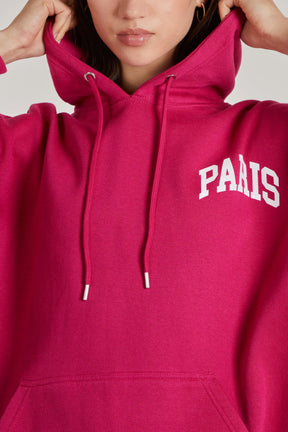 'Paris' Logo Drawstring Hoodie