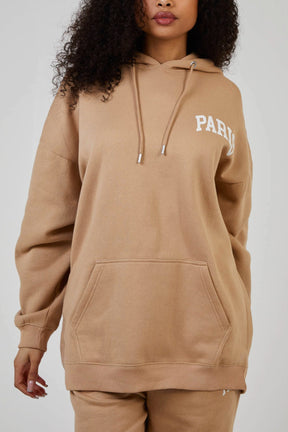 'Paris' Logo Drawstring Hoodie