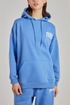 'Paris' Logo Drawstring Hoodie