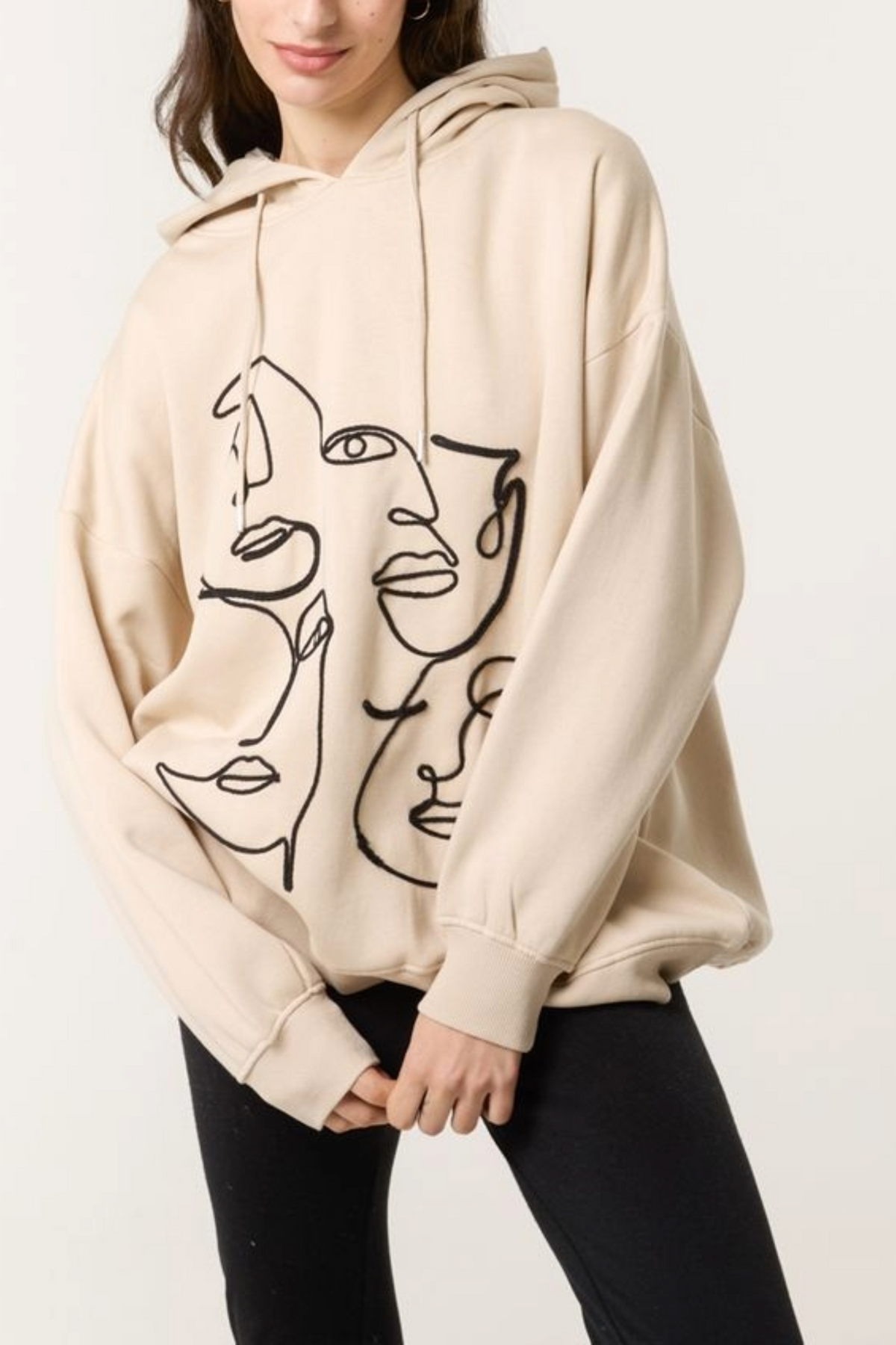 Abstract Face Hoodie