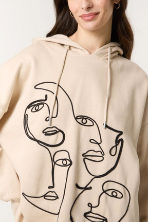 Abstract Face Hoodie