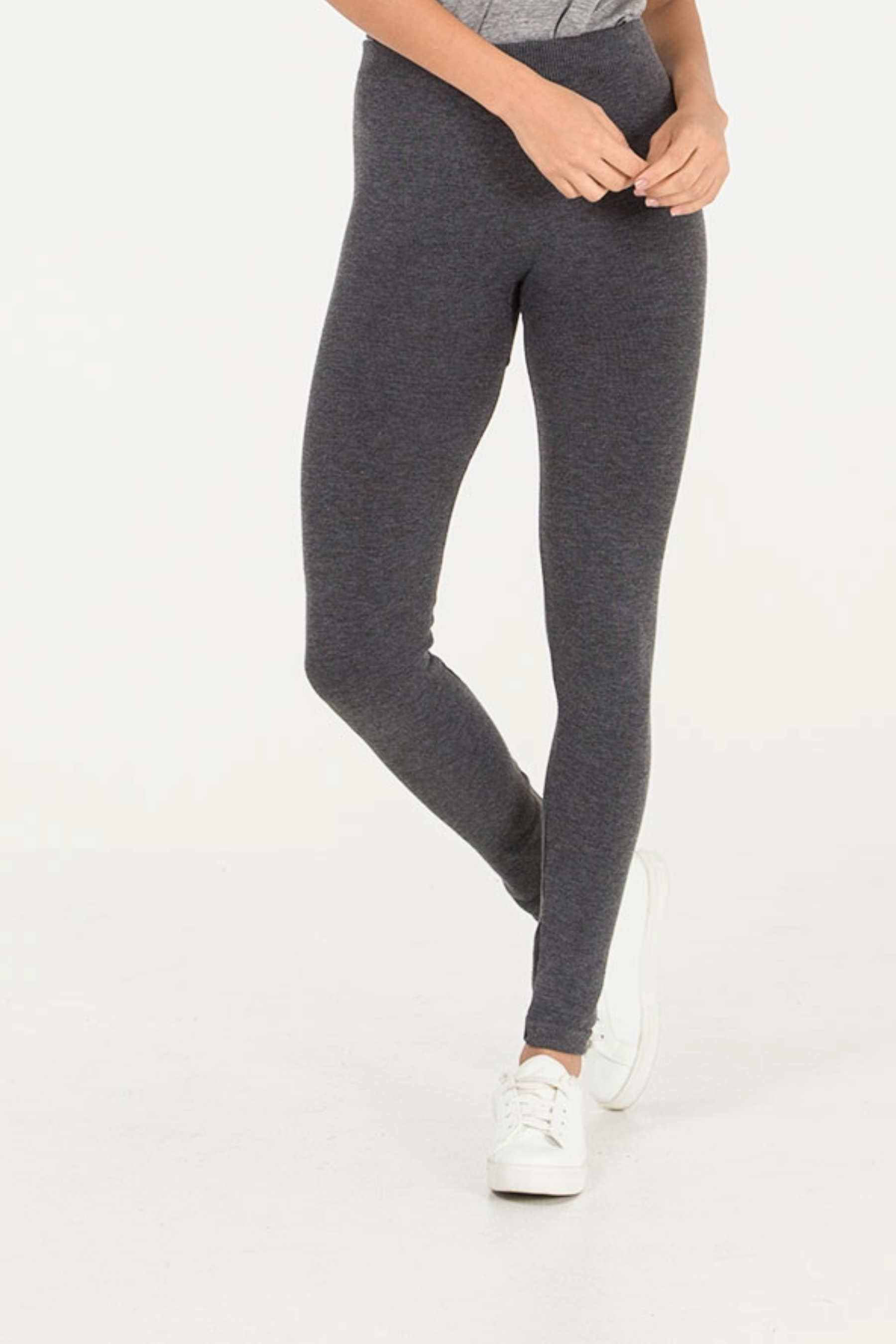 Melange Legging with Fur Lining