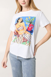 Abstract Girl & Flower T-Shirt