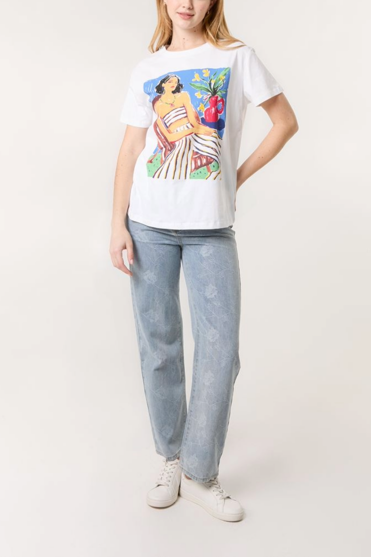 Abstract Girl & Flower T-Shirt