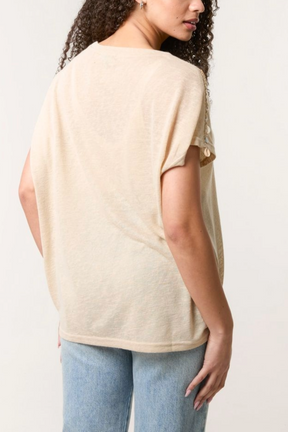Shell Trim Oversized Top