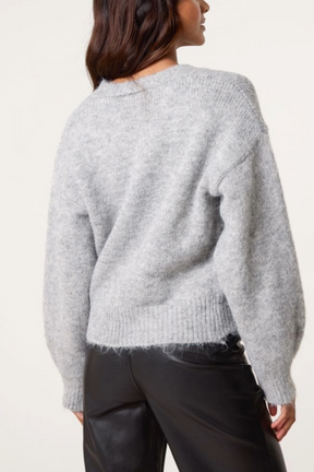 Sequin Diamond Pearl Button Cardigan