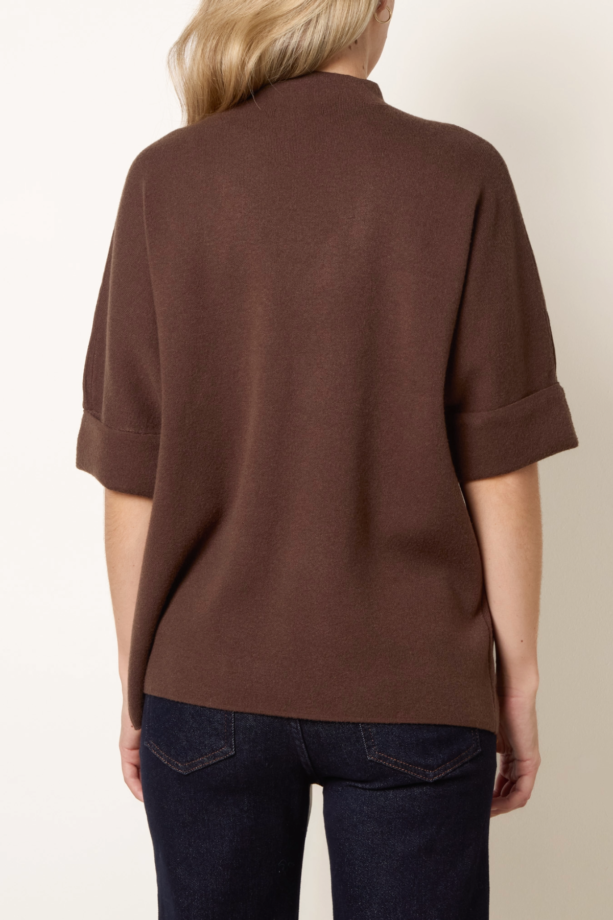 Short Sleeve Button Detail Jumper