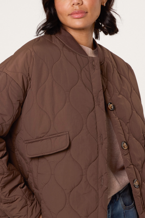 Classic Quilted Button Through Jacket