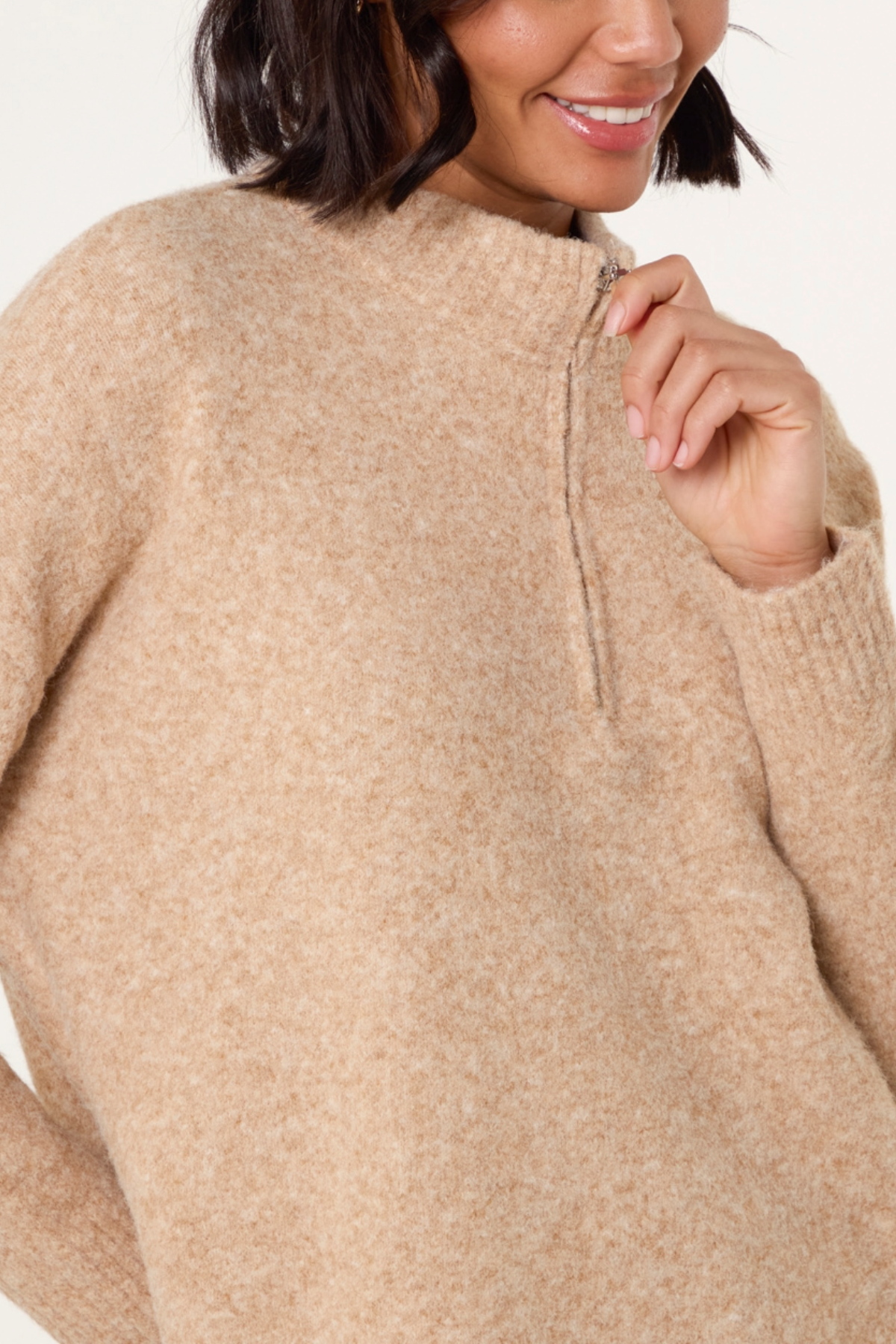 Half Zip Soft Knit Jumper