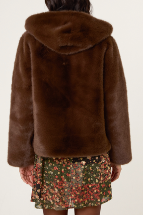 Zip-Through Faux Fur Jacket