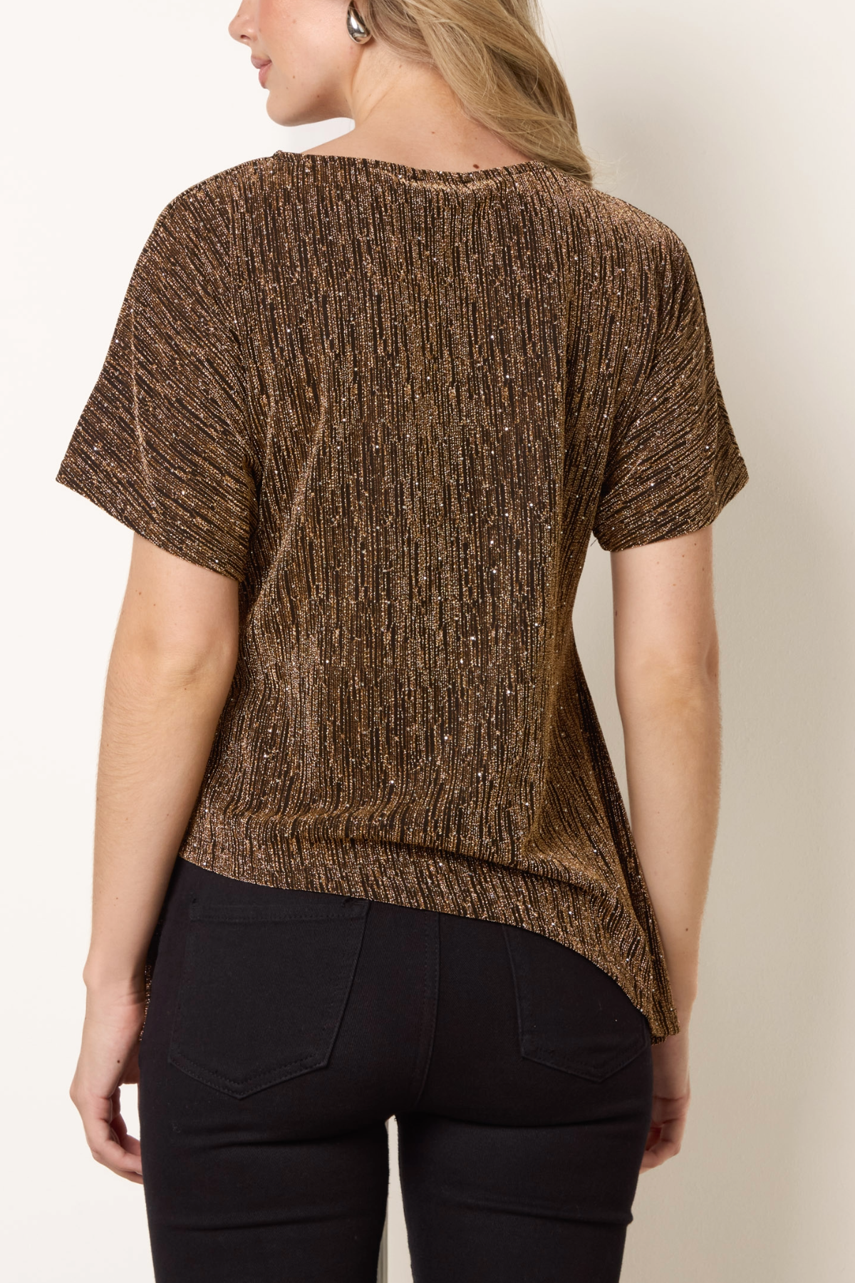 Rhinestone Side Tie Top