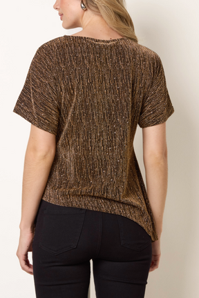 Rhinestone Side Tie Top
