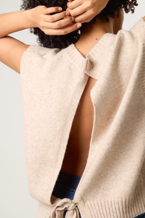 Open Back Knit Vest