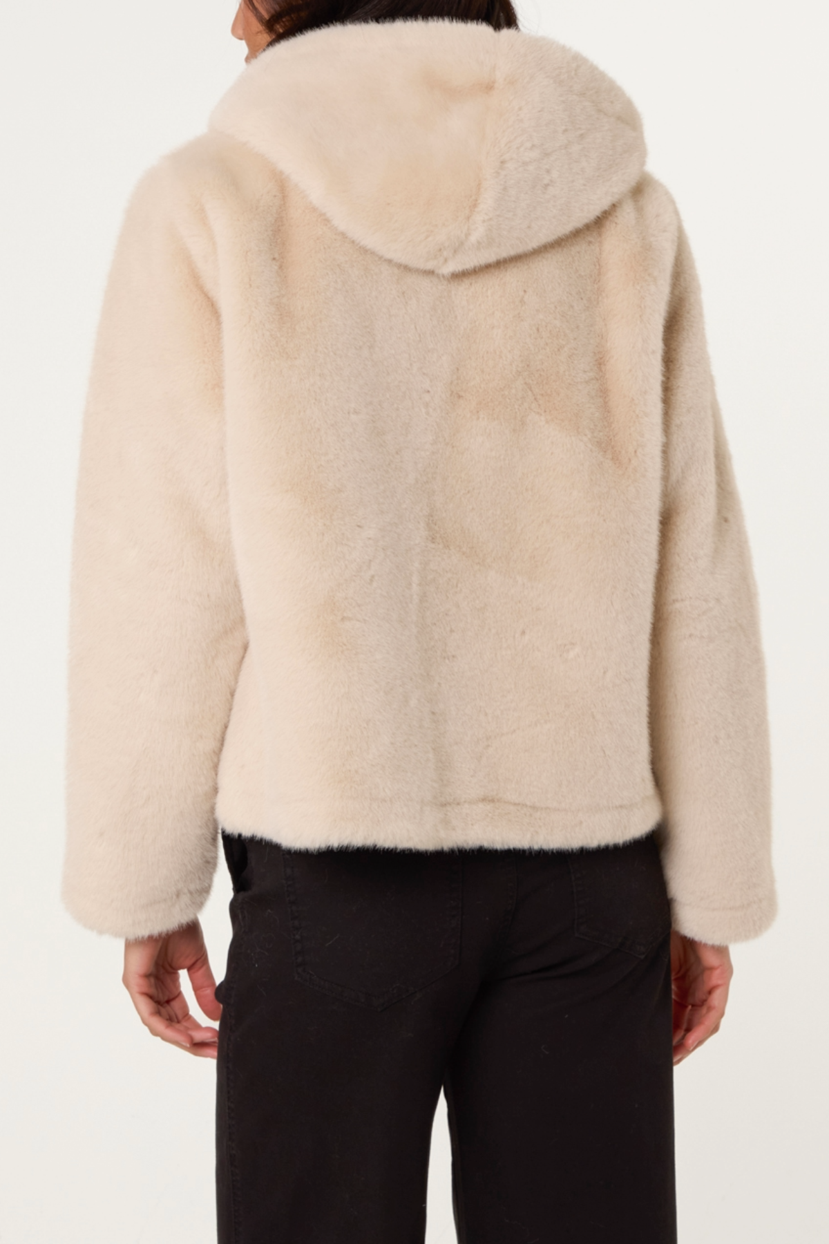 Zip-Through Faux Fur Jacket