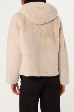 Zip-Through Faux Fur Jacket