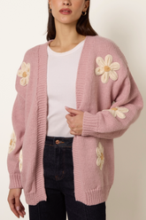 Daisy Knit Flower Cardigan