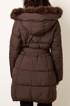 Pelted Fur Short Puffer Jacket