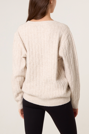 Dainty Sequins Round Neck Knit Jumper