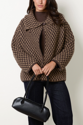 Structured Geo Knit Coat
