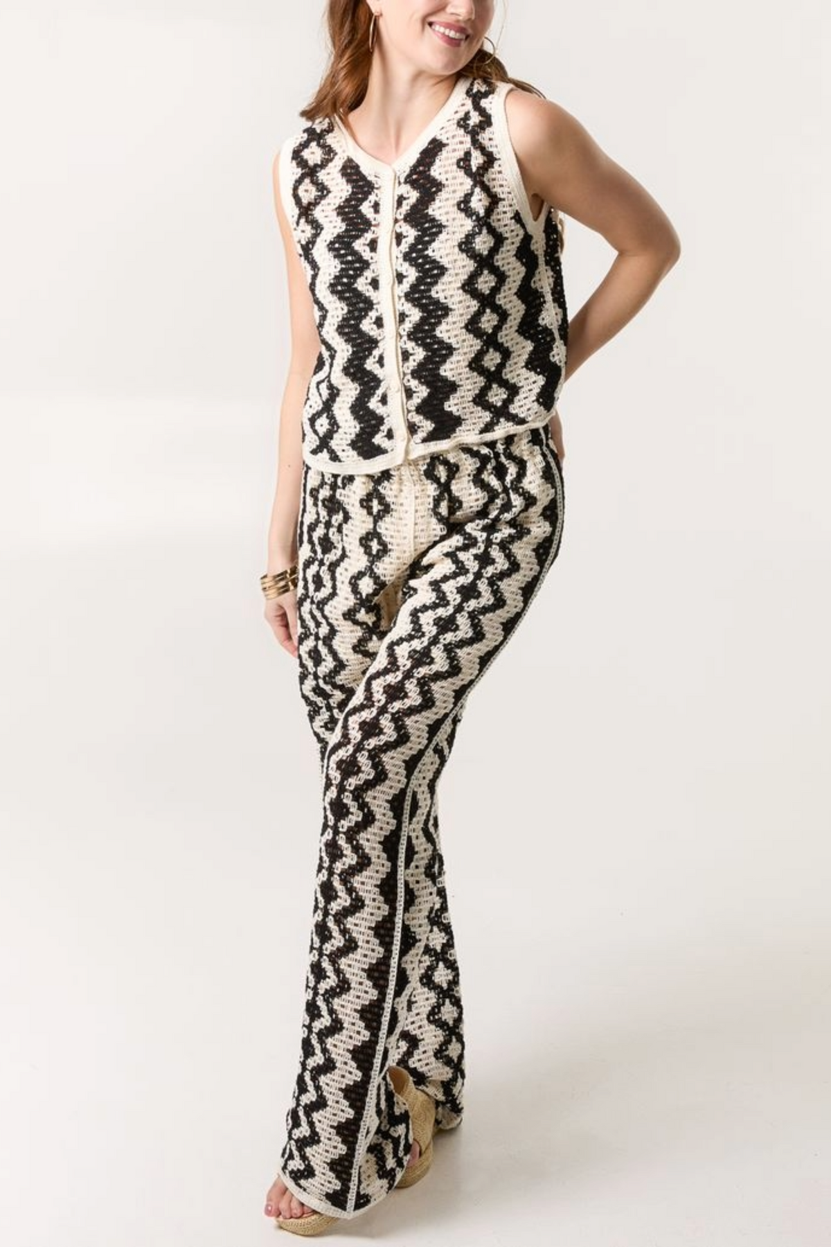 Zig Zag Crochet Trousers