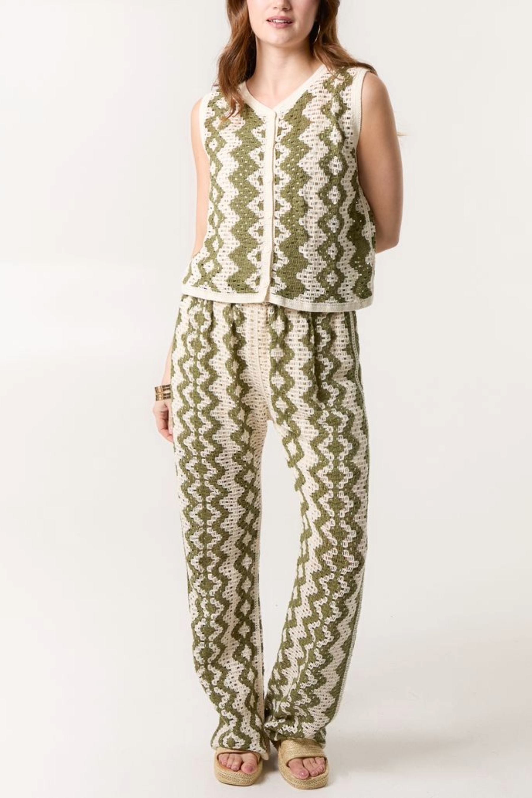 Zig Zag Crochet Trousers