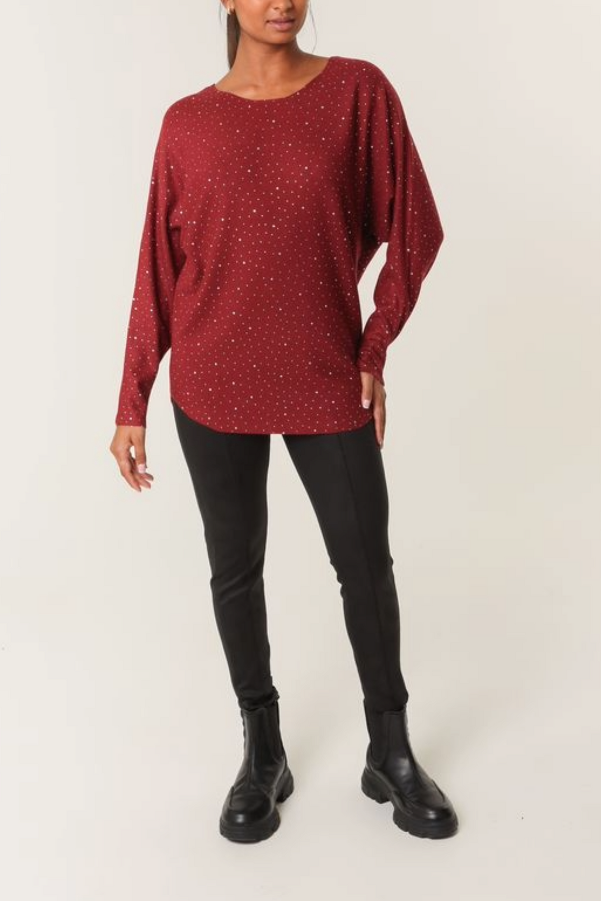 Diamante Embellished Knit Top