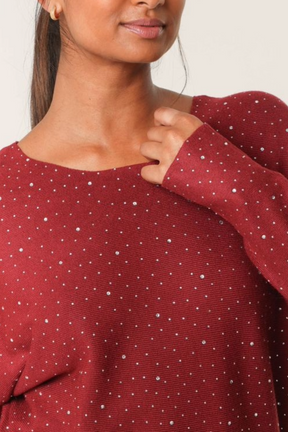 Diamante Embellished Knit Top