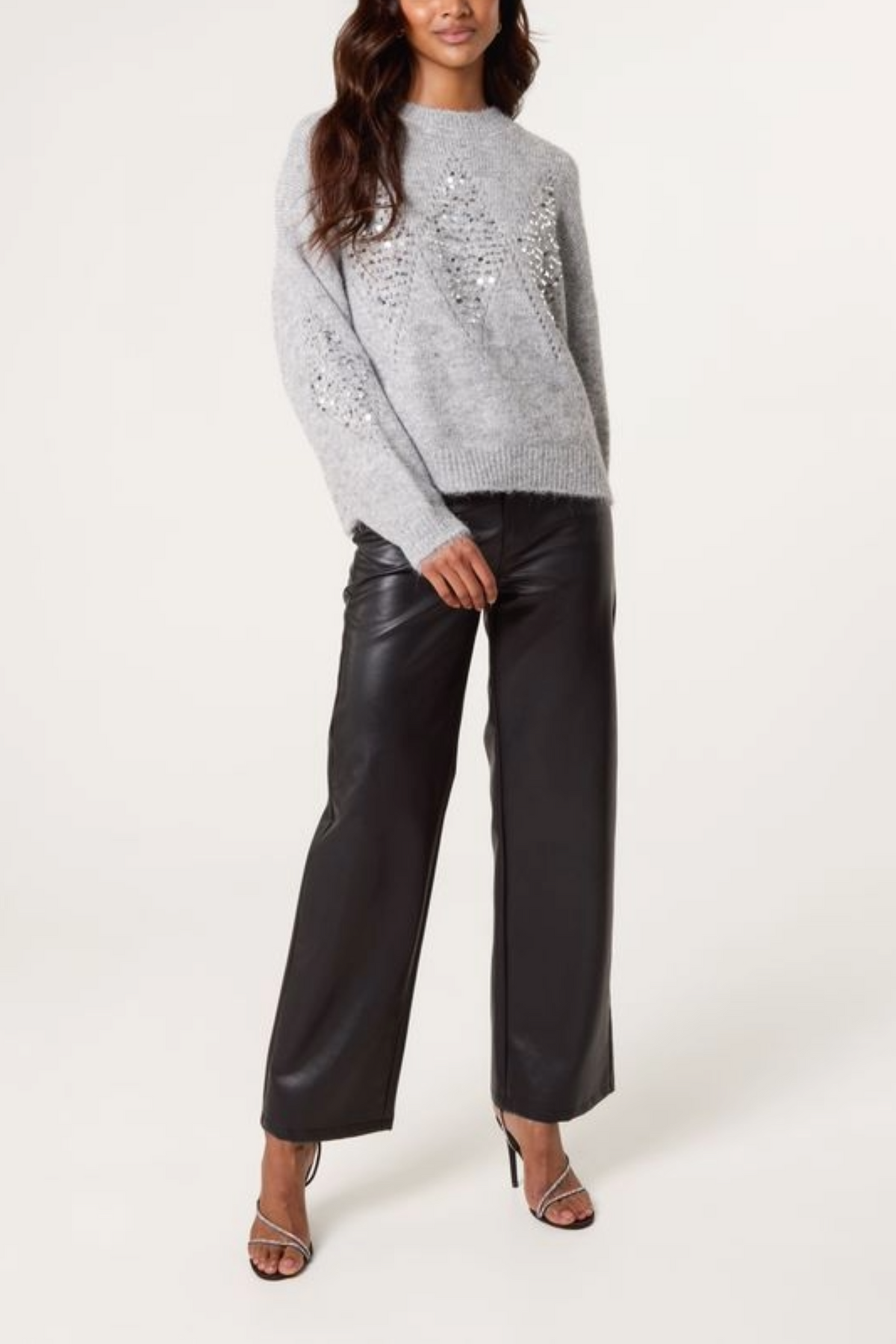 Sequin Diamond Knit Jumper