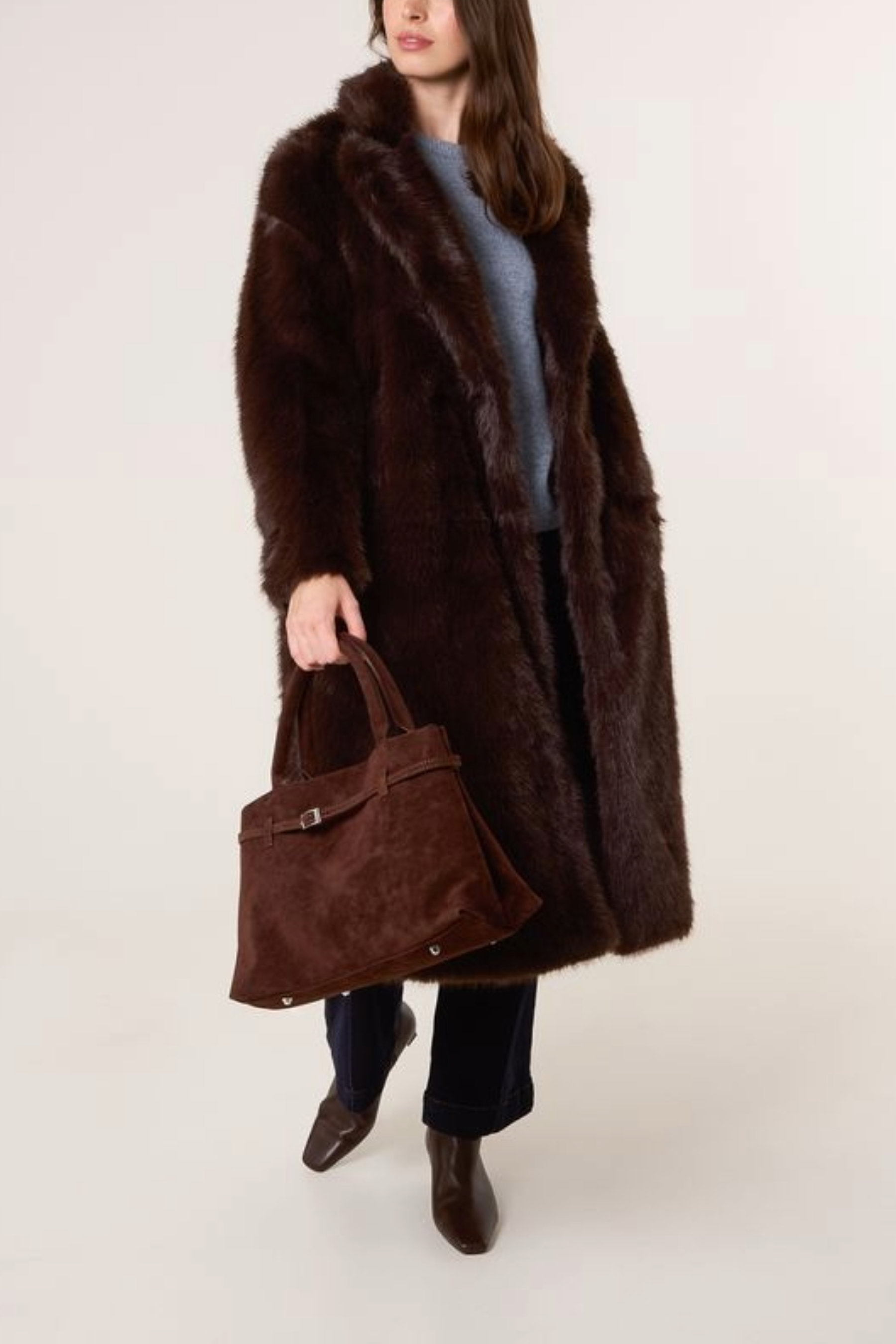 Faux Fur Long Coat