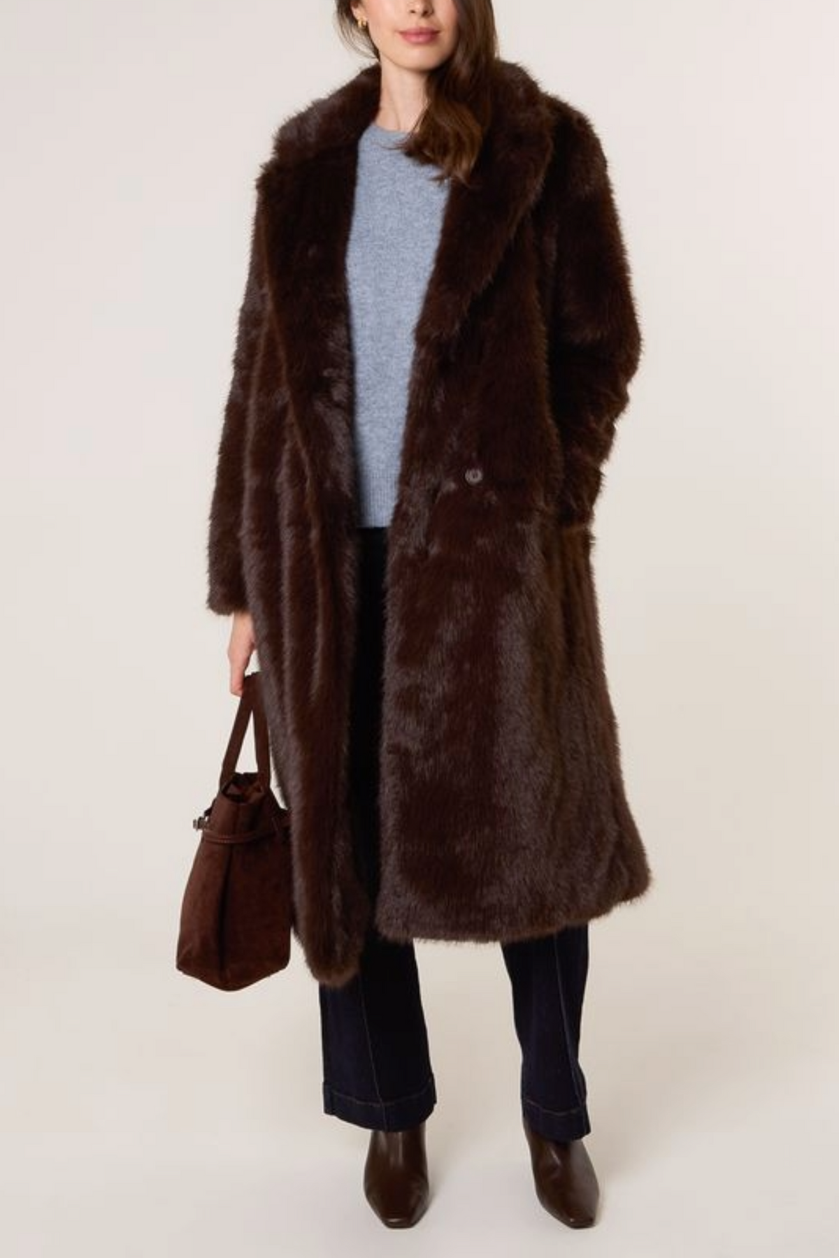Faux Fur Long Coat