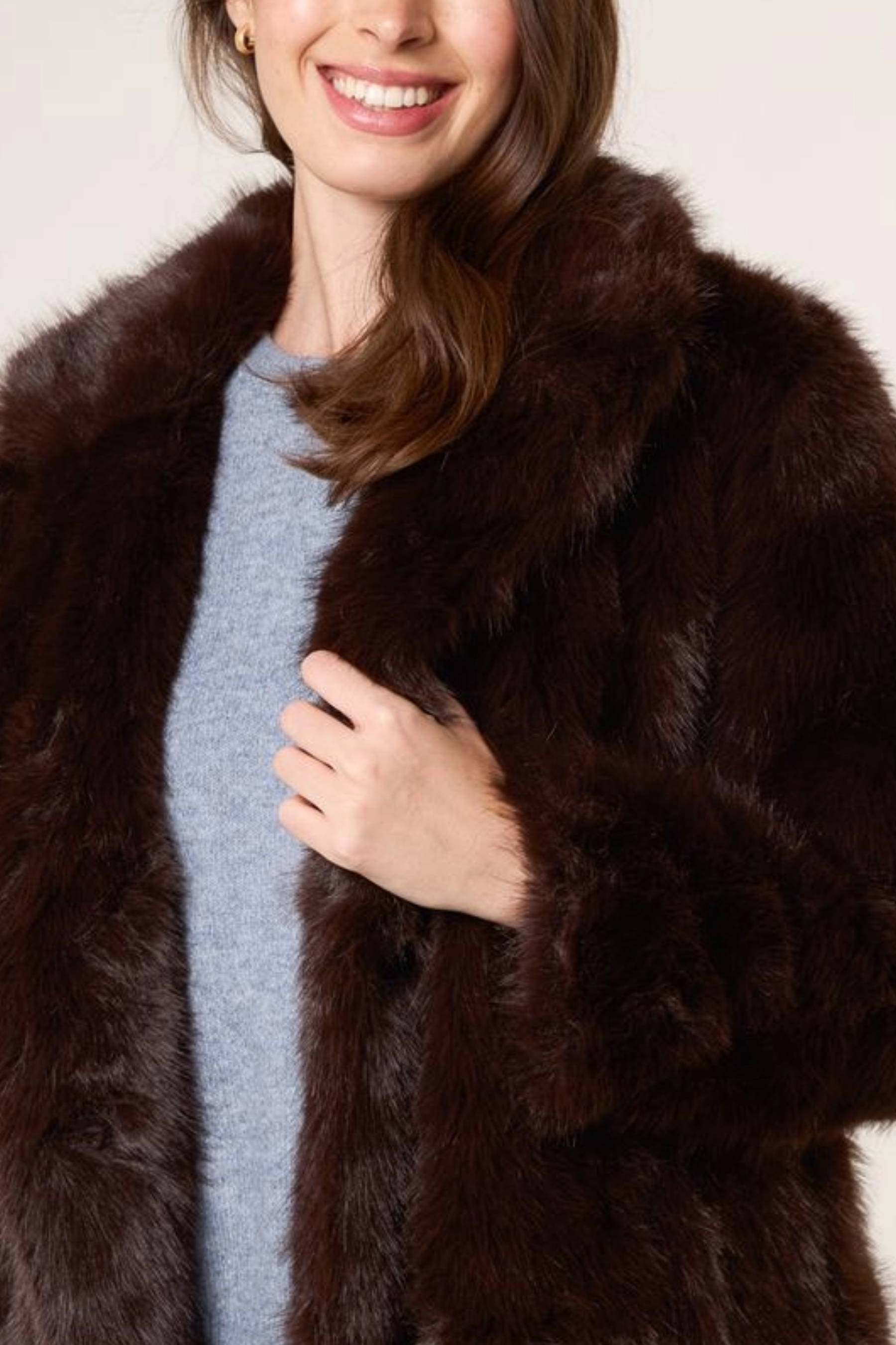 Faux Fur Long Coat