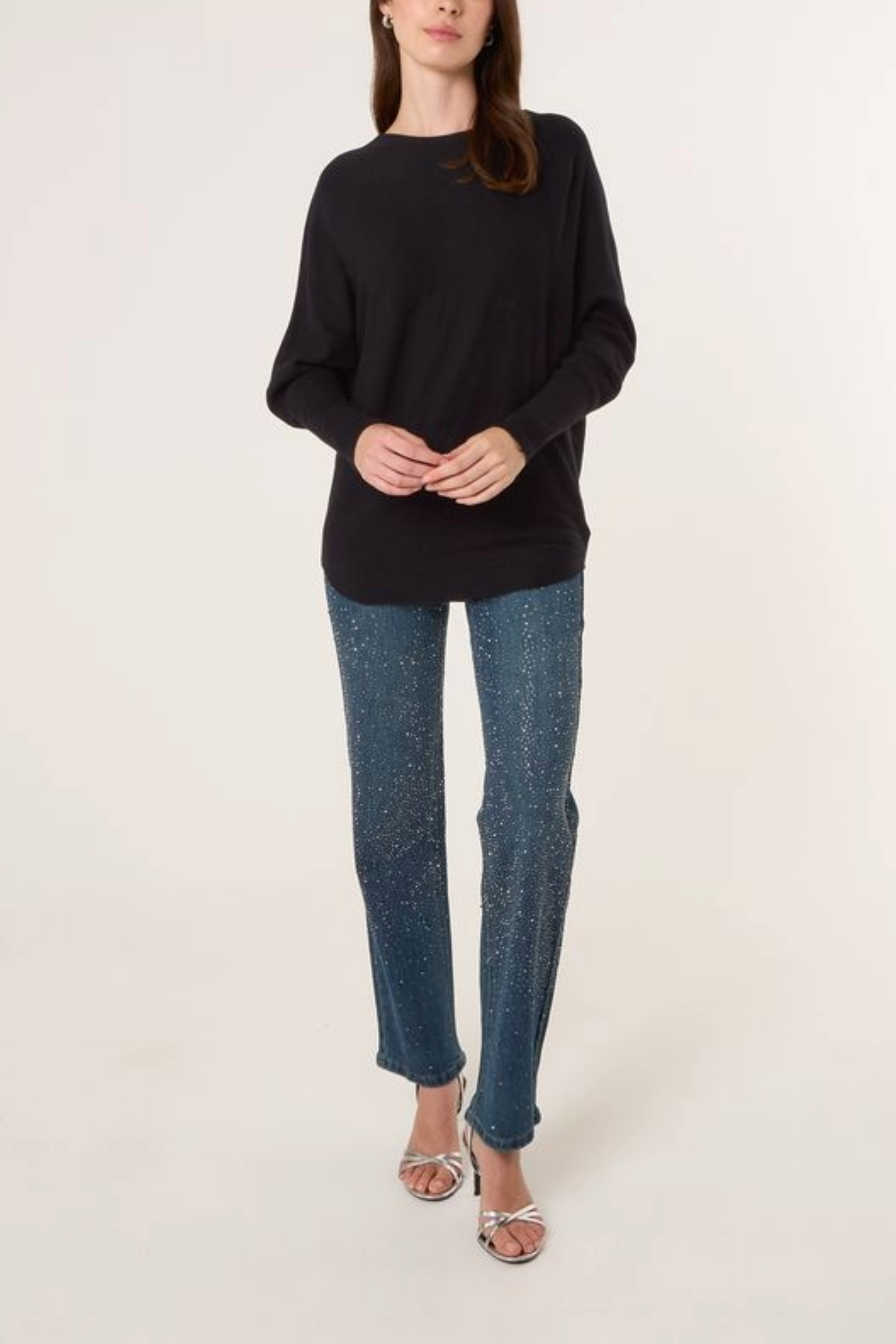 Diamante Butterfly Back Knit Jumper