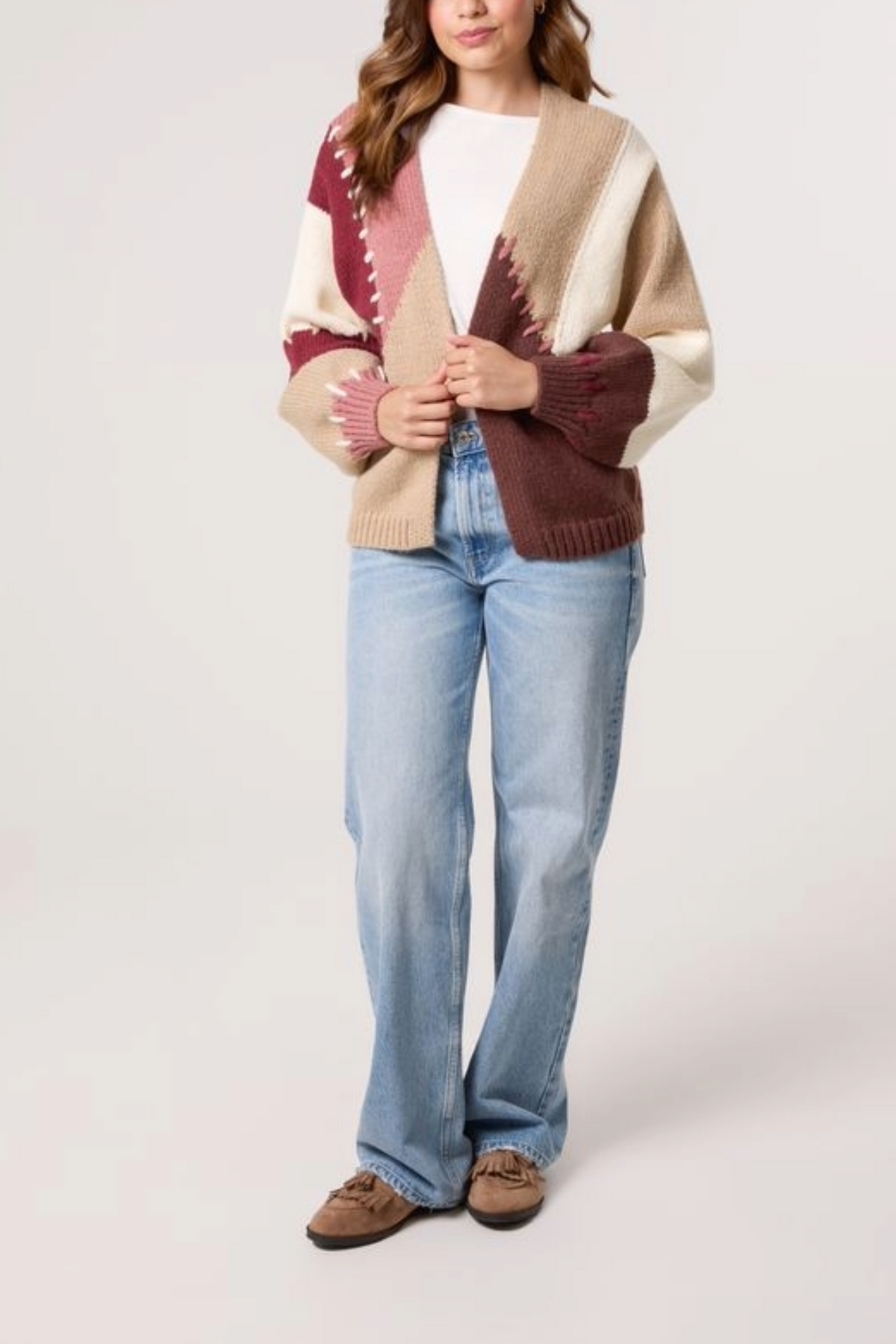 Knit Colourblock Cardigans