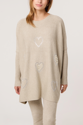 Embellished Hearts Jumper