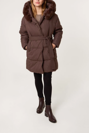 Fur Hood Short Puffer Coat