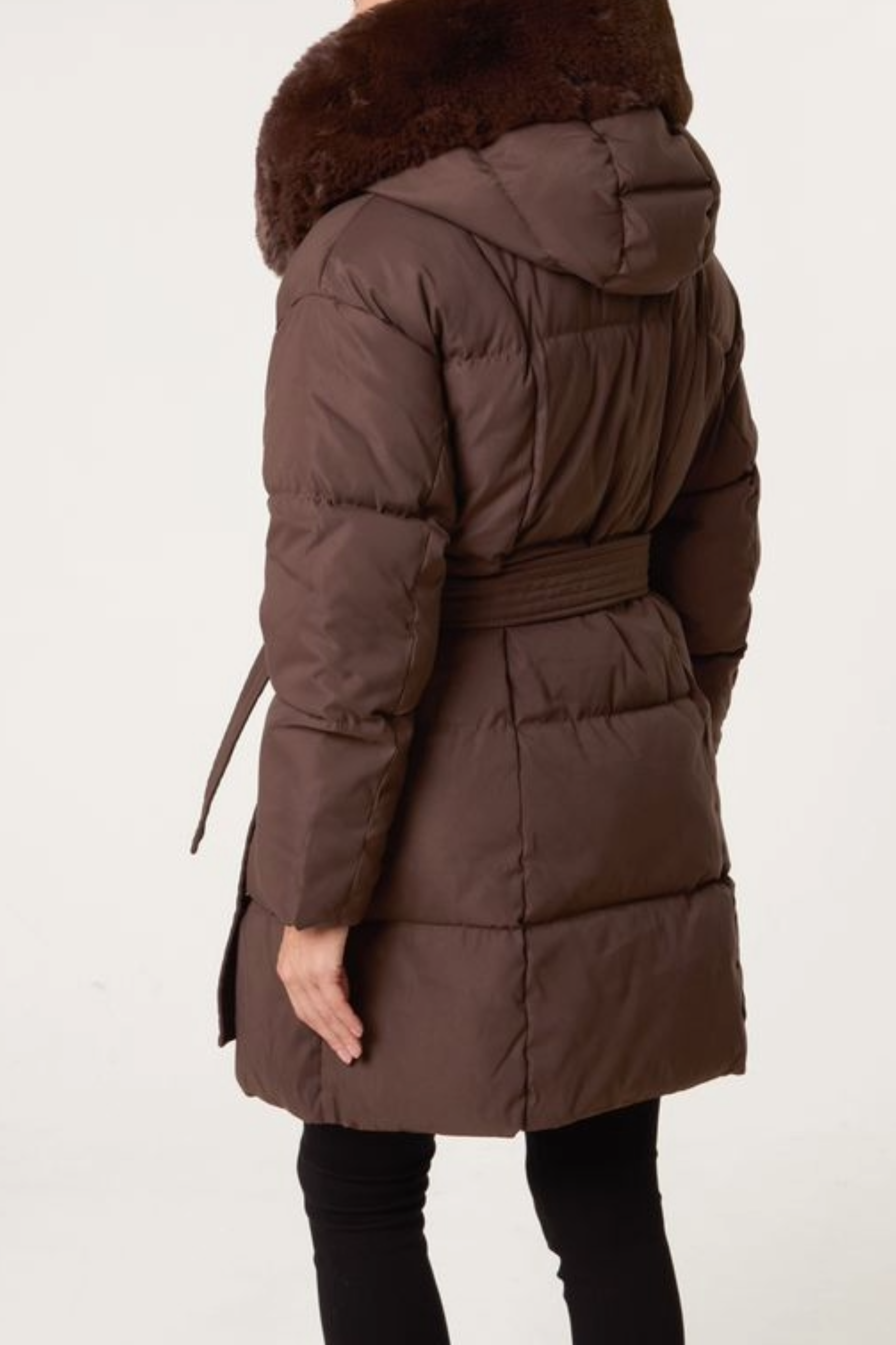 Fur Hood Short Puffer Coat