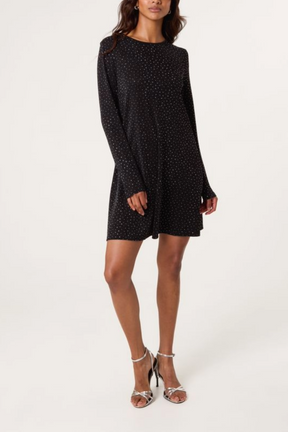 Glitter Lurex Swing Mini Dress