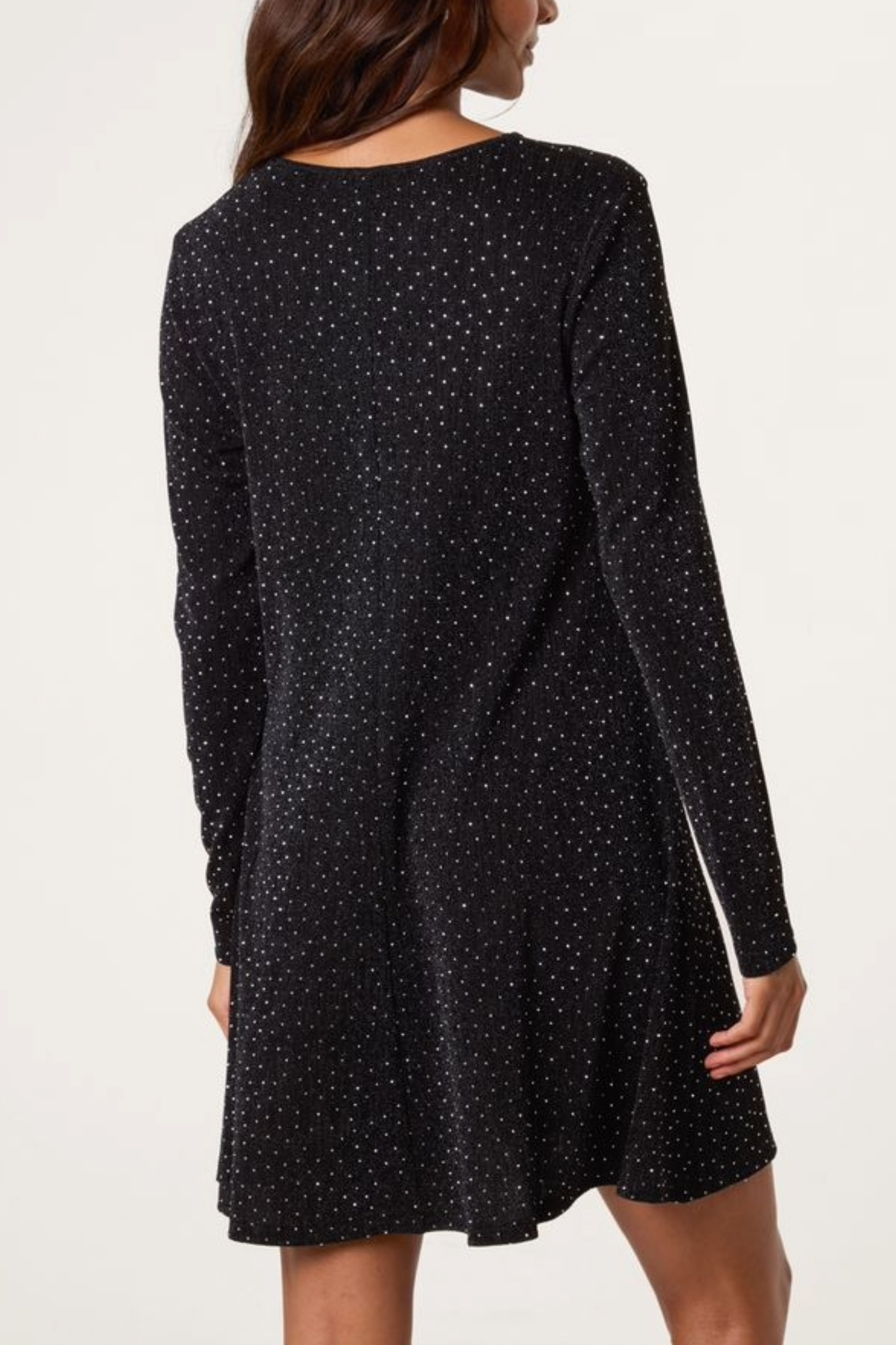 Glitter Lurex Swing Mini Dress