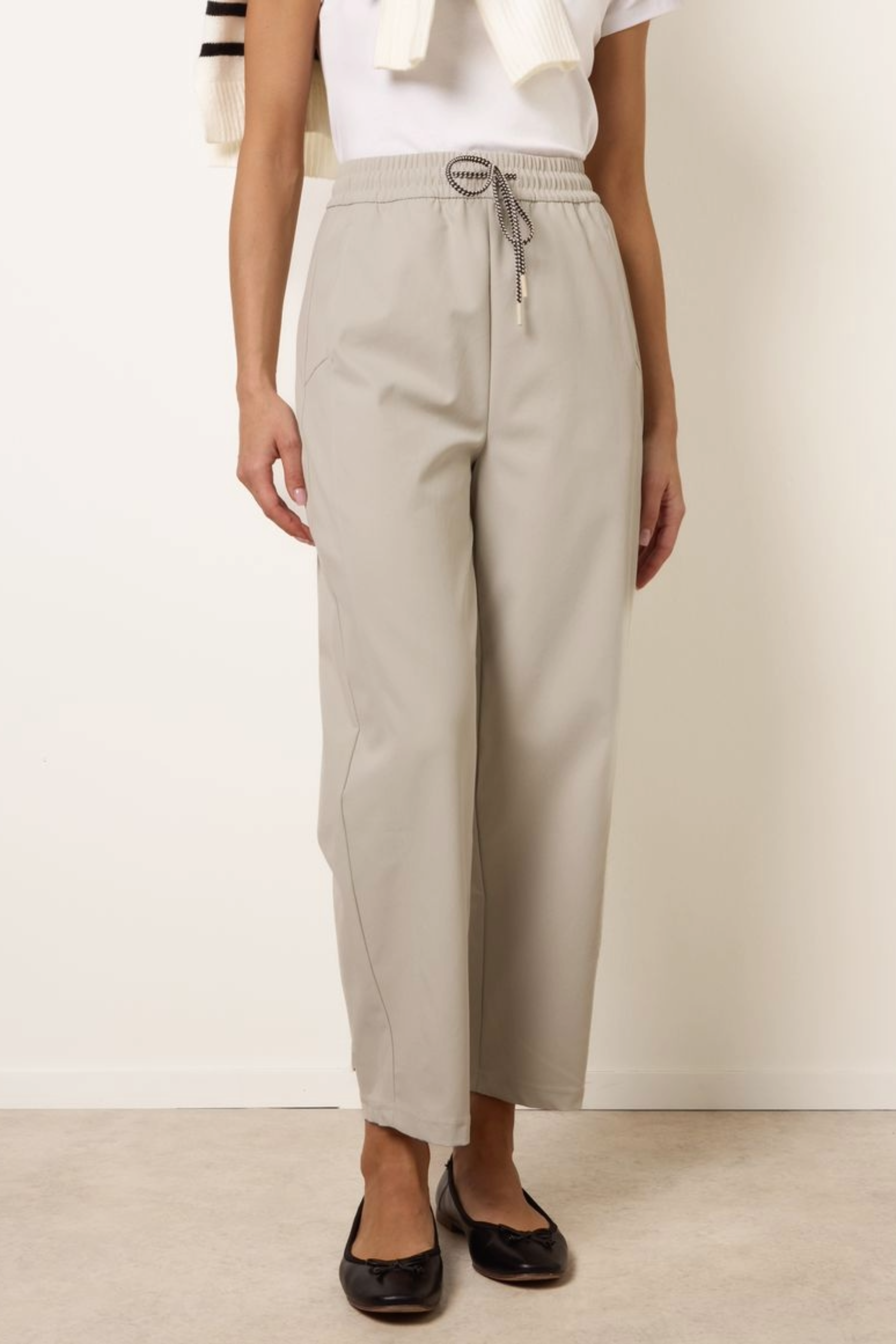 Elastic Waist Drawstring Trousers