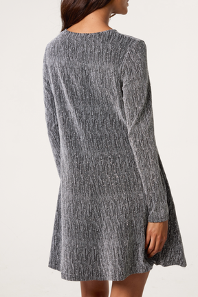 Glitter Lurex Swing Mini Dress