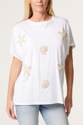 Crochet Starfish & Shells T-Shirt