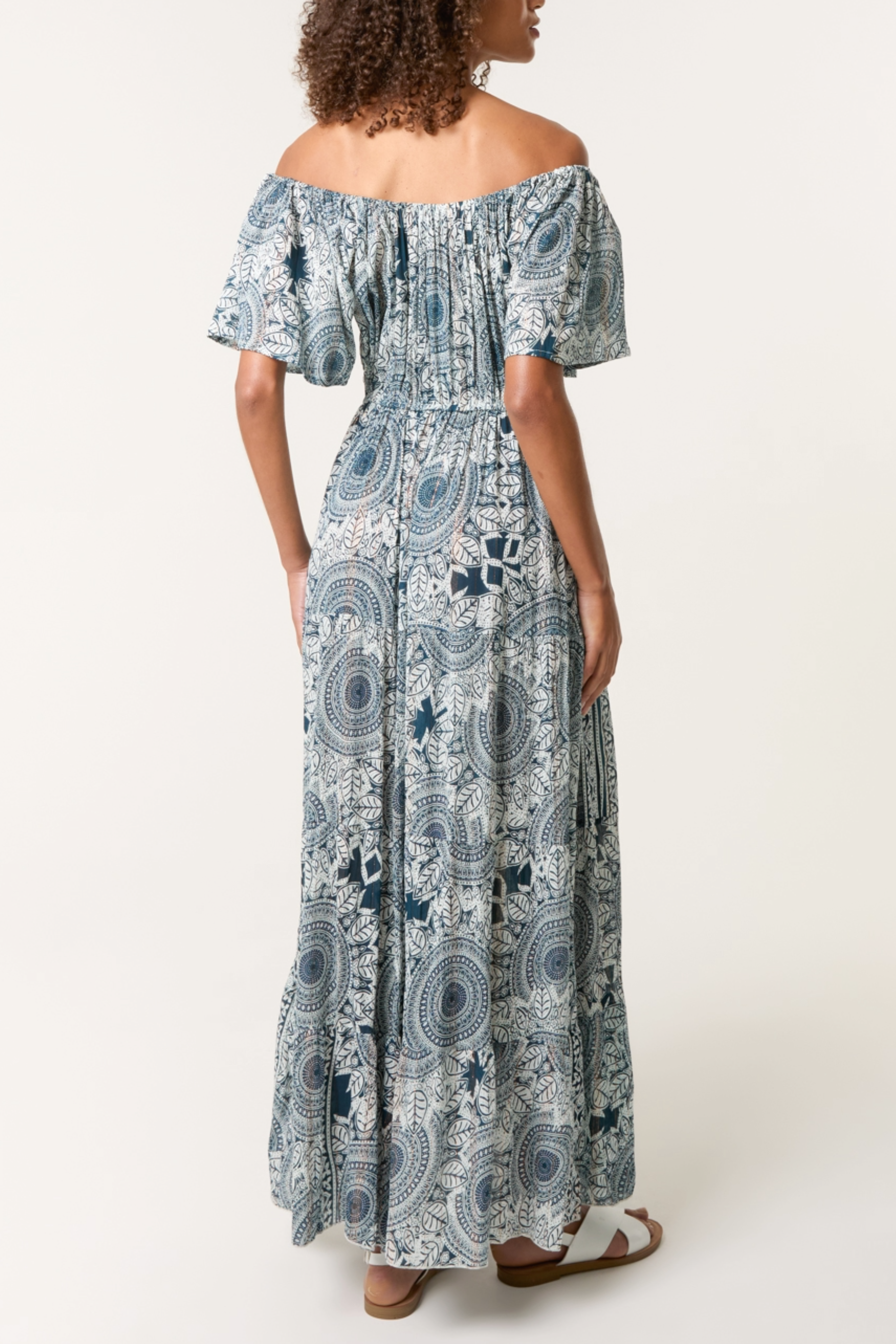 Off Shoulder Front Tie with Tassel Dress