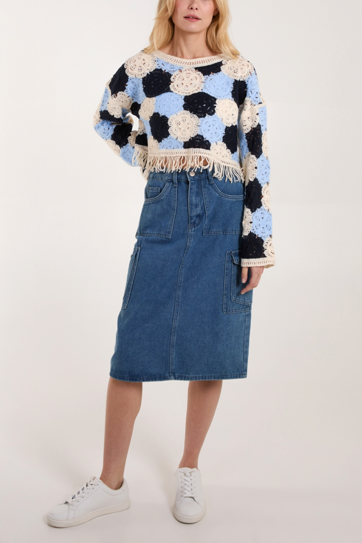 Crochet Flower & Tassel Jumper