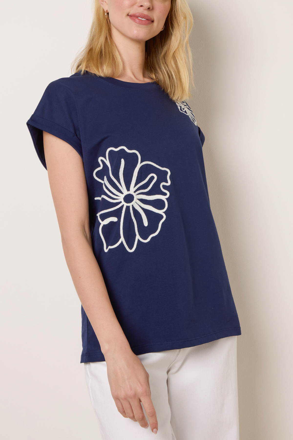 Flower Embroidery T-Shirt